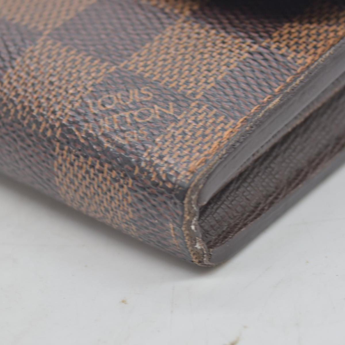 $925 2010 LOUIS VUITTON Damier Ebene Sistina Long Wallet CA2150