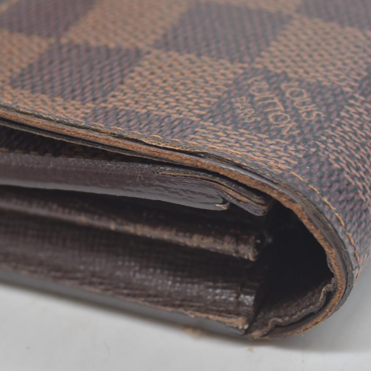 $925 2010 LOUIS VUITTON Damier Ebene Sistina Long Wallet CA2150