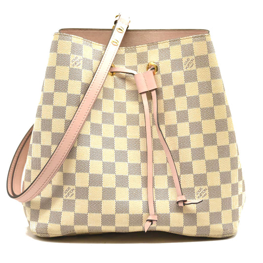 LOUIS VUITTON Damier Azur Neonoe Pink
