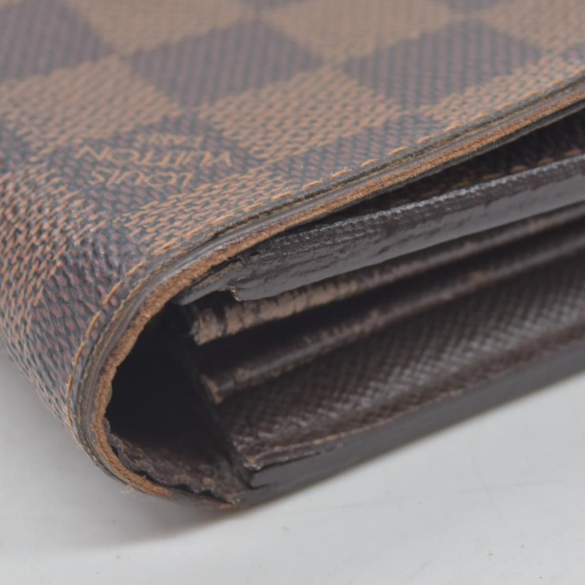 $925 2010 LOUIS VUITTON Damier Ebene Sistina Long Wallet CA2150