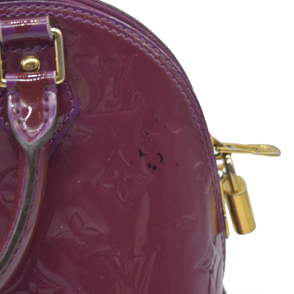 $2350 CONSIGNMENT Louis Vuitton Amethyste Monogram Vernis Alma BB