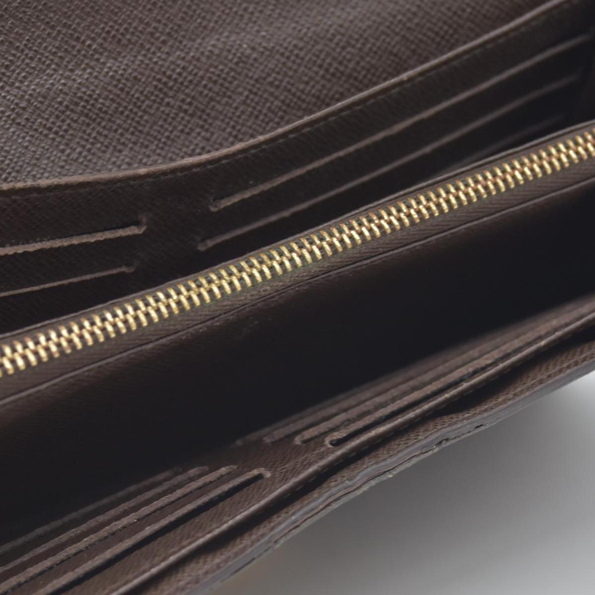 $925 2010 LOUIS VUITTON Damier Ebene Sistina Long Wallet CA2150