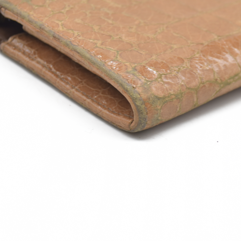 AUCTION $995 MIU MIU Logo Embossed Leather Zippy Long Wallet Beige