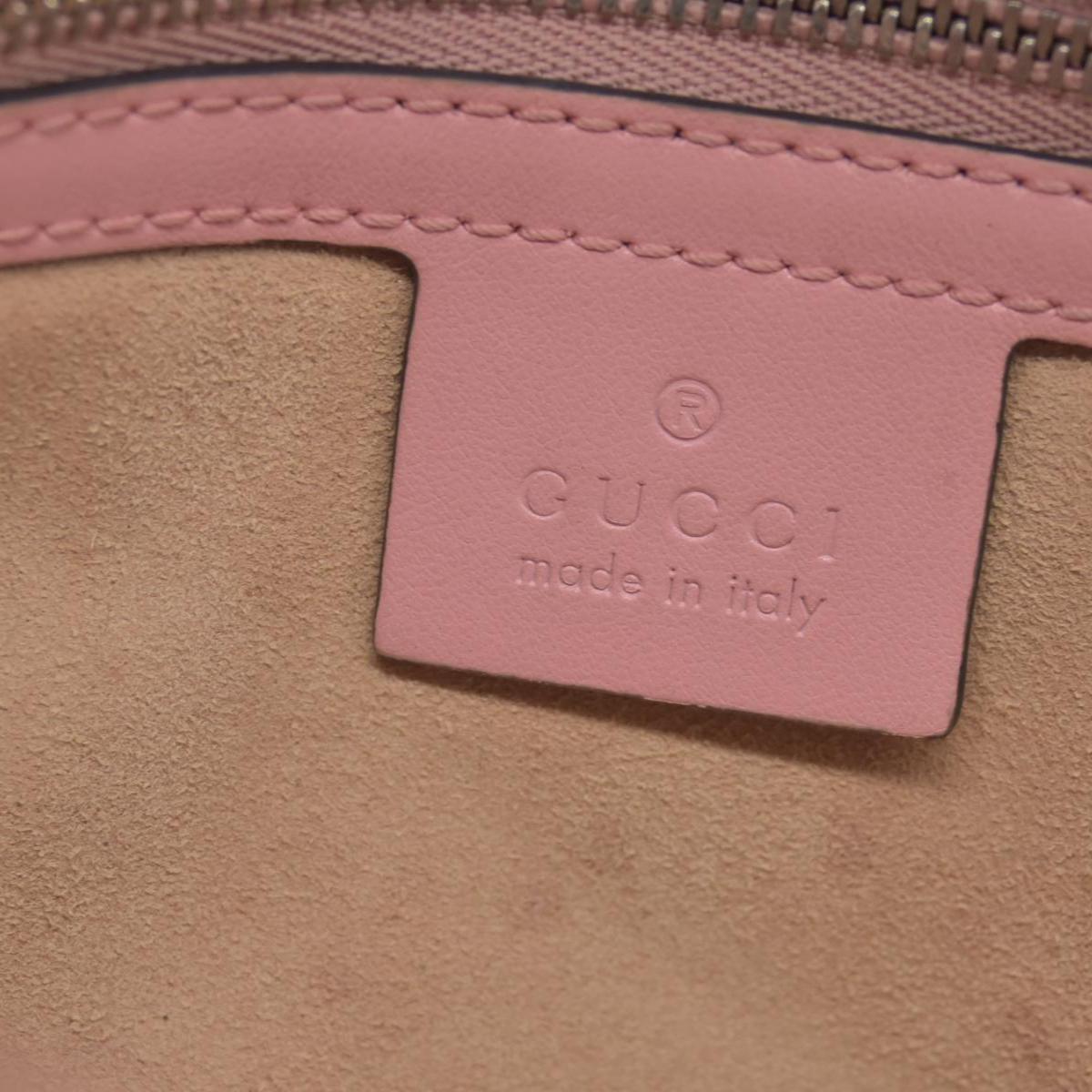 $2600 Gucci Calfskin Matelasse Small GG Marmont Shoulder Bag Wild Rose
