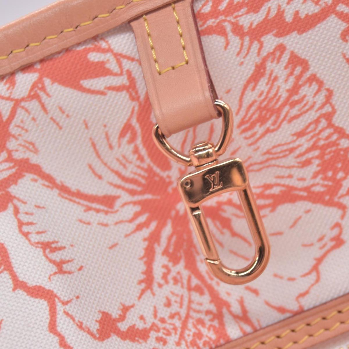 $3100 LOUIS VUITTON Monogram Resort Tile Neverfull MM Rose Clair Pink RFID 10021362