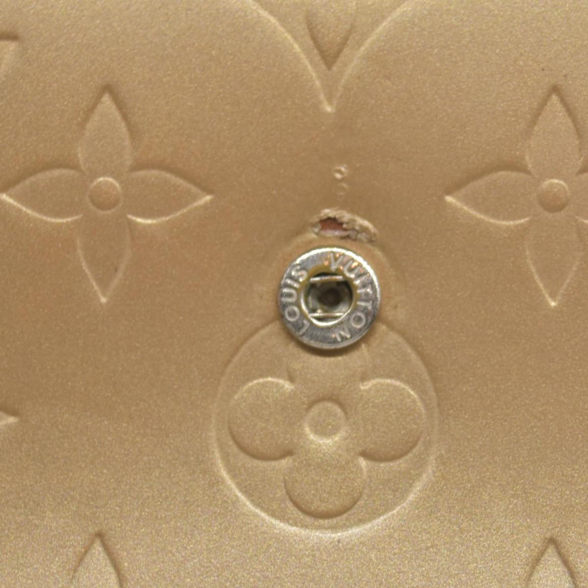 $840 Louis Vuitton Vintage Monogram Vernis Sarah Wallet Beige