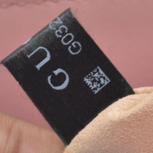 $2600 Gucci Calfskin Matelasse Small GG Marmont Shoulder Bag Wild Rose