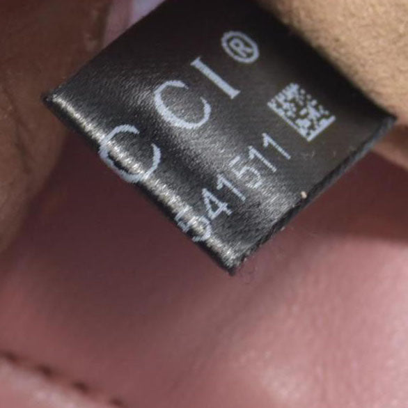 $2600 Gucci Calfskin Matelasse Small GG Marmont Shoulder Bag Wild Rose