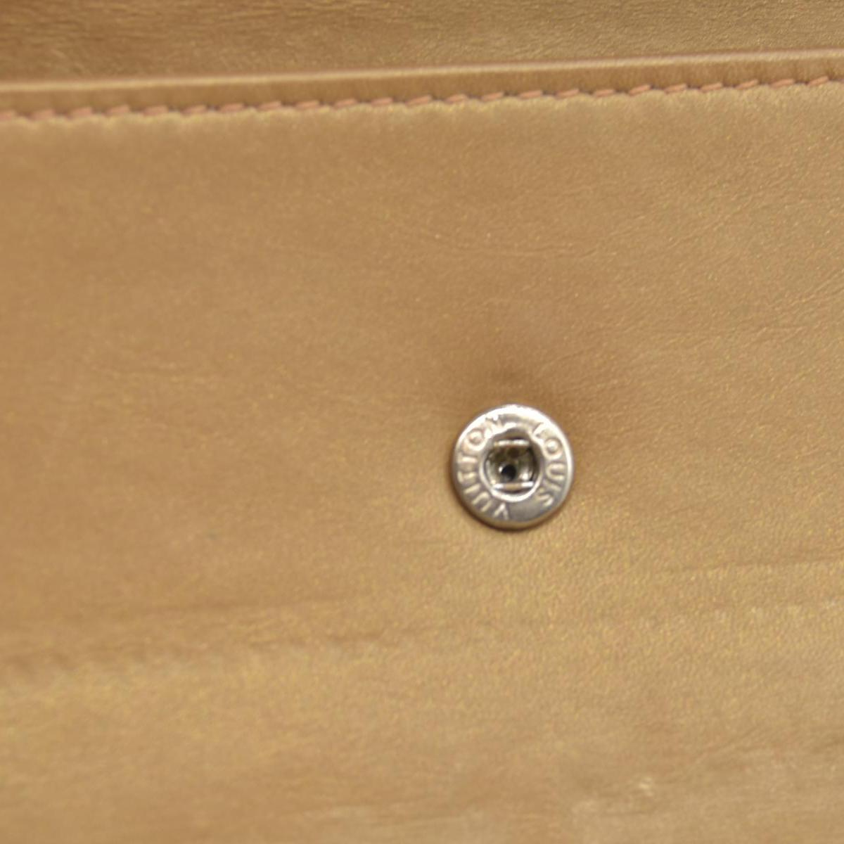 $840 Louis Vuitton Vintage Monogram Vernis Sarah Wallet Beige