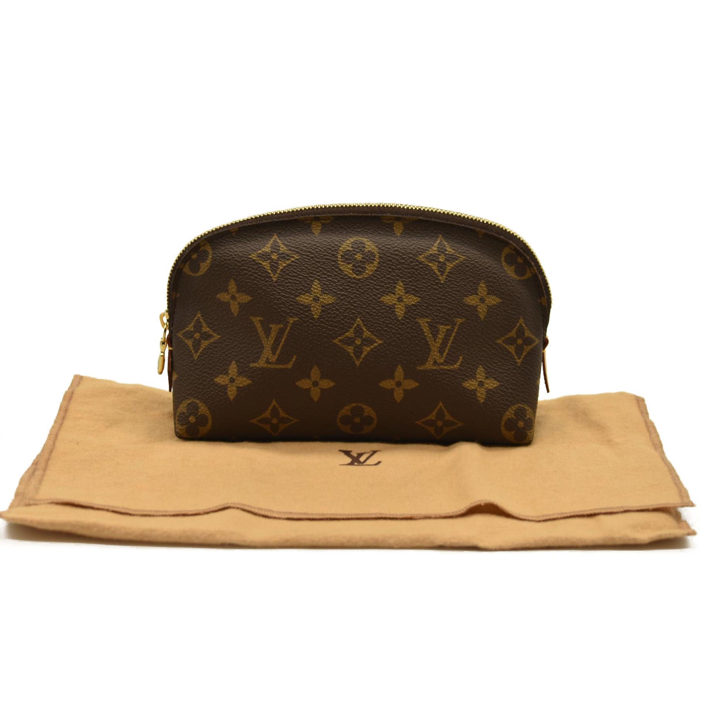 Louis Vuitton  Monogram Cosmetic Pouch France Clean Inside