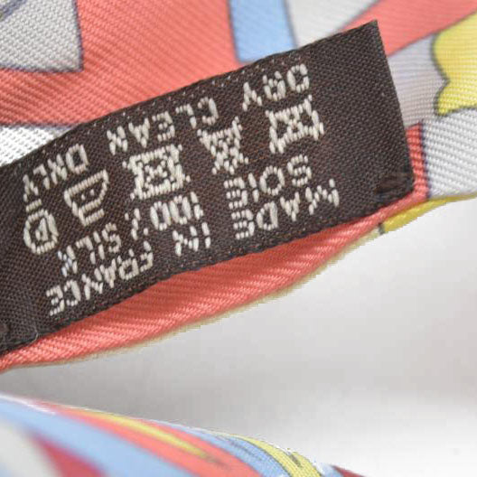 $250 Hermes  Silk Le Nombre D'Or Twilly CONSIGNMENT