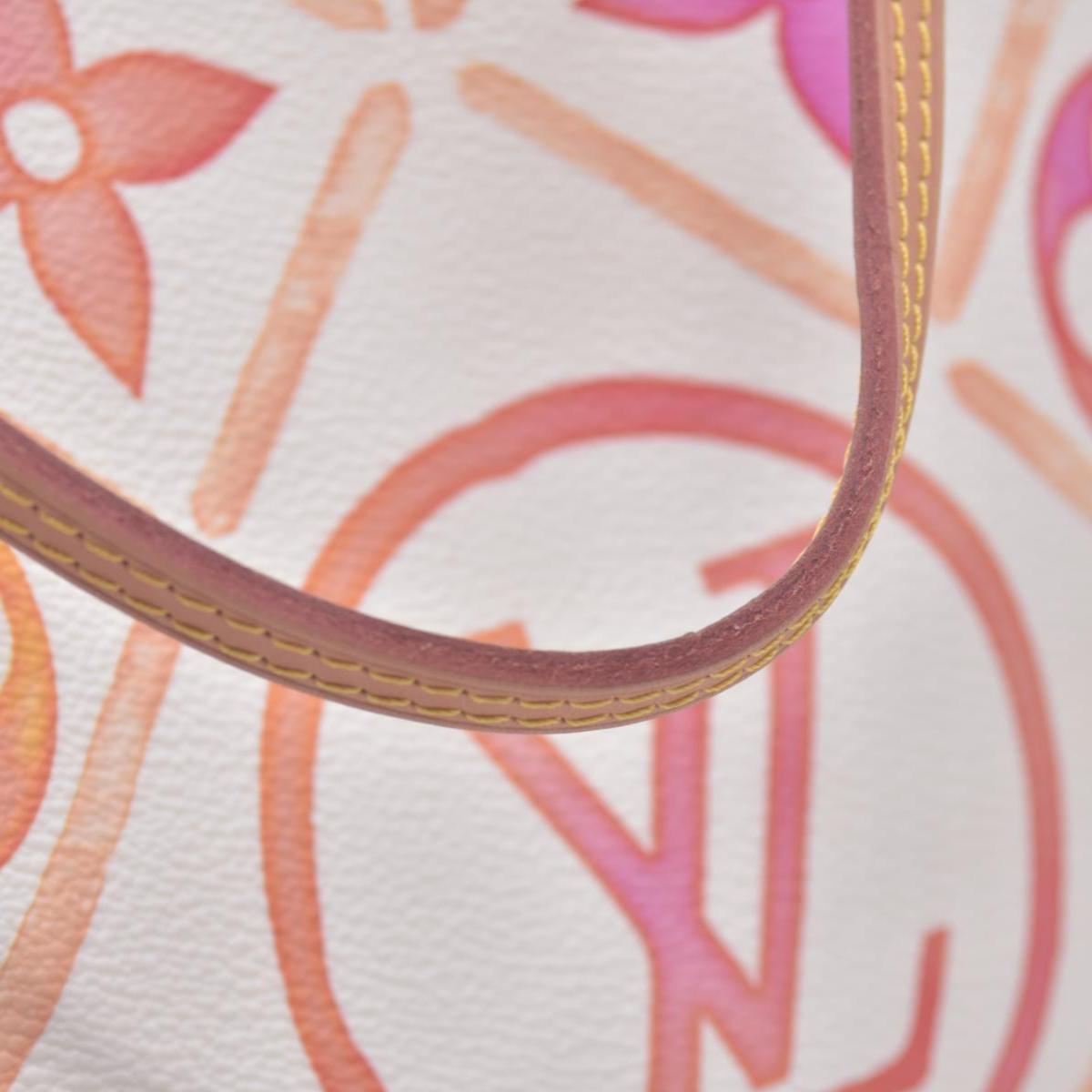 $3100 LOUIS VUITTON Monogram Resort Tile Neverfull MM Rose Clair Pink RFID 10021362