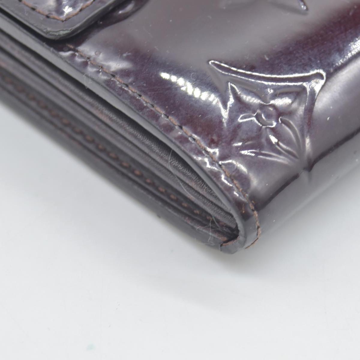 $840 Louis Vuitton Vintage Monogram Vernis Sarah Wallet Burgundy