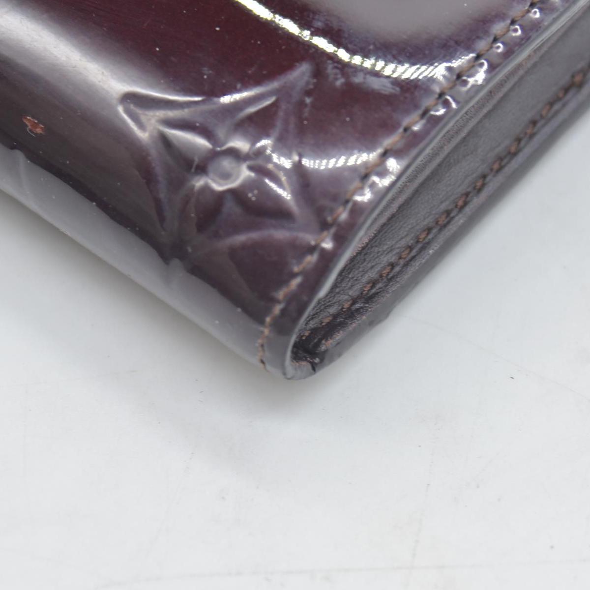 $840 Louis Vuitton Vintage Monogram Vernis Sarah Wallet Burgundy