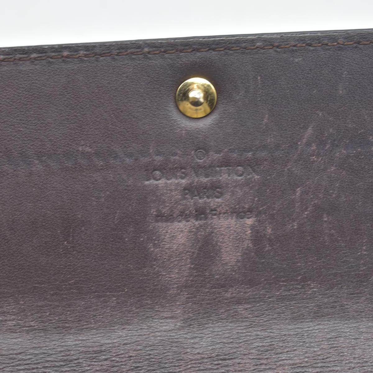 $840 Louis Vuitton Vintage Monogram Vernis Sarah Wallet Burgundy