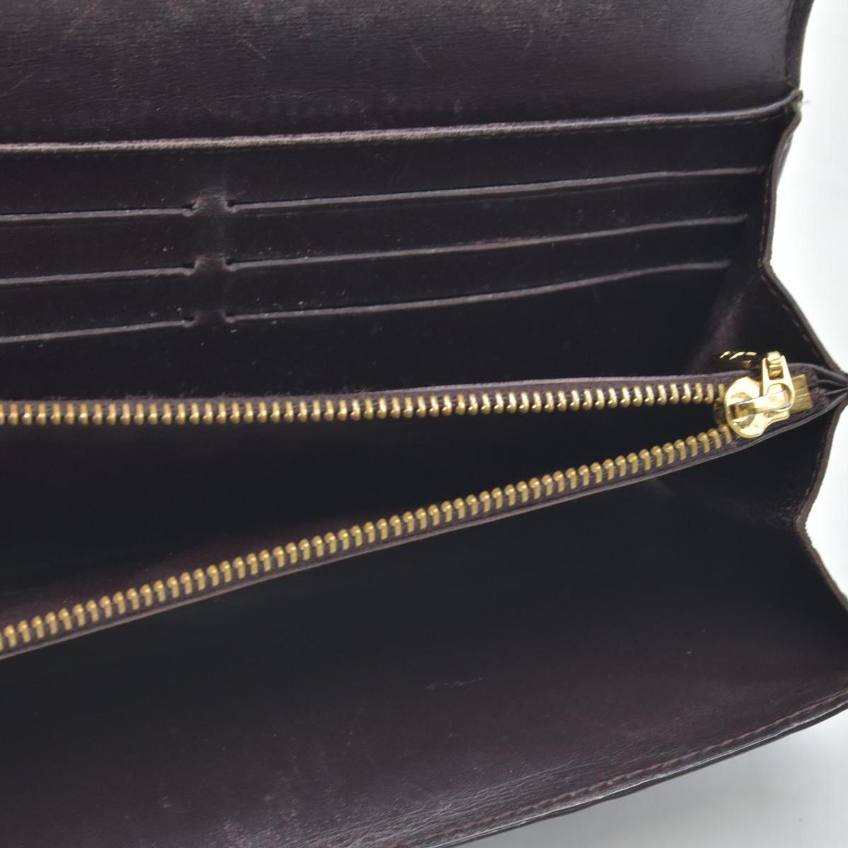 $840 Louis Vuitton Vintage Monogram Vernis Sarah Wallet Burgundy