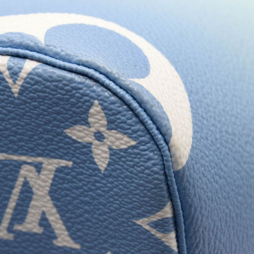 USED Louis Vuitton Monogram Giant By The Pool Neverfull MM Blue