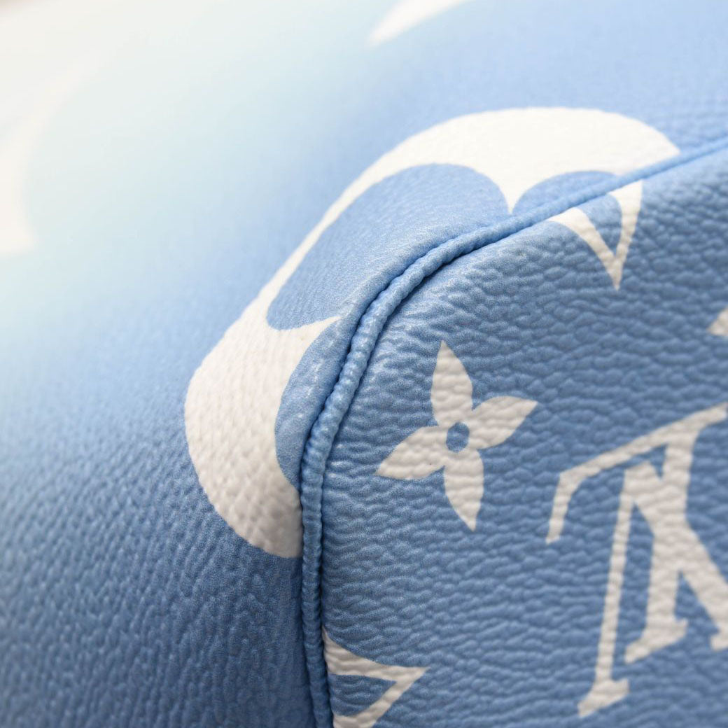 USED Louis Vuitton Monogram Giant By The Pool Neverfull MM Blue