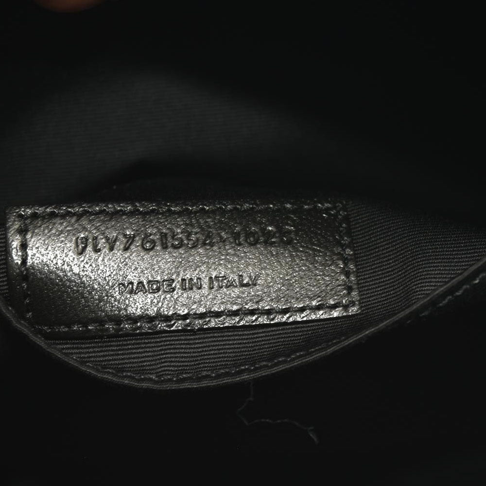 SAINT LAURENT Calfskin Matelasse Monogram Lou Camera Bag Black