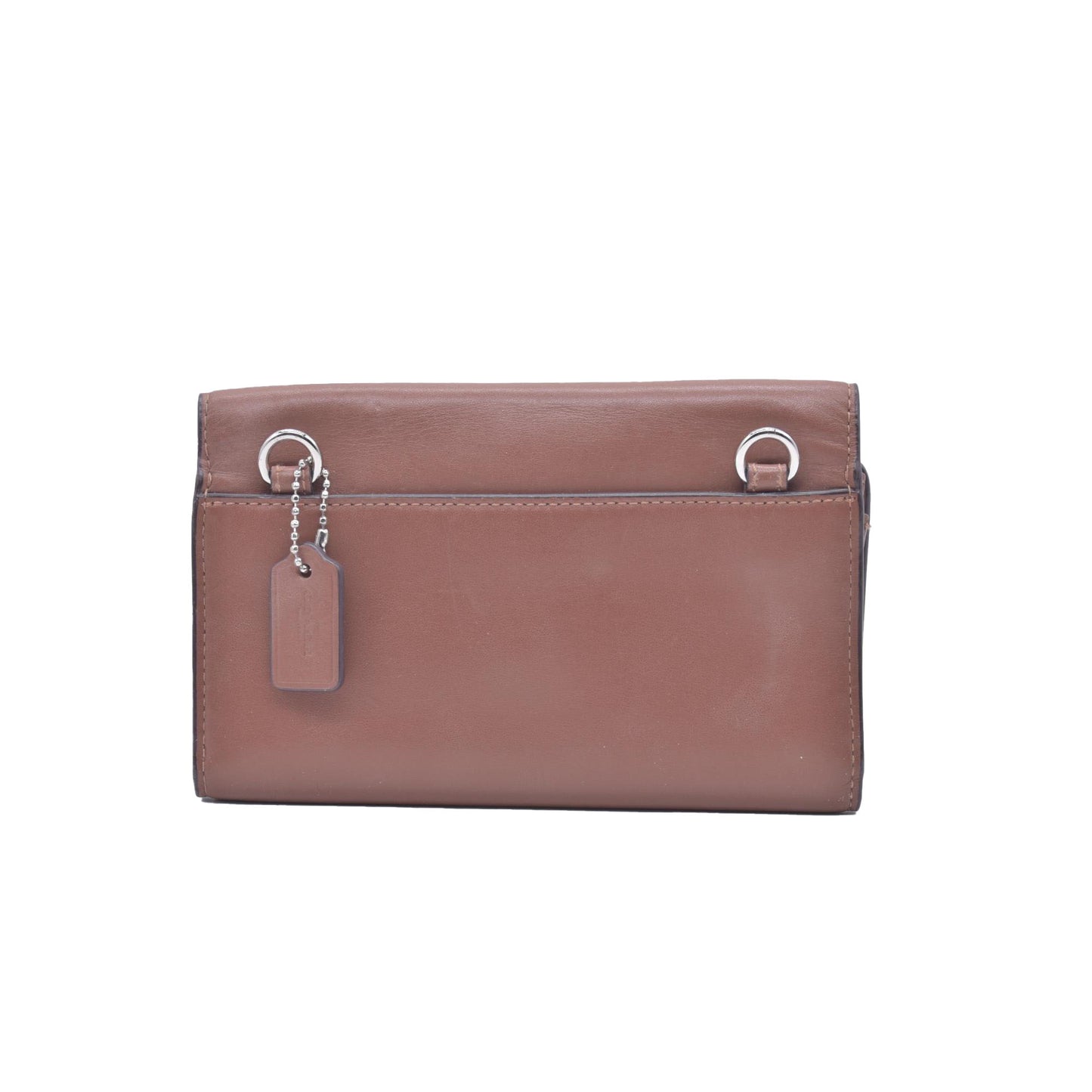 Coach Saffiano Tan Trifold Cross-grain Leather Wallet