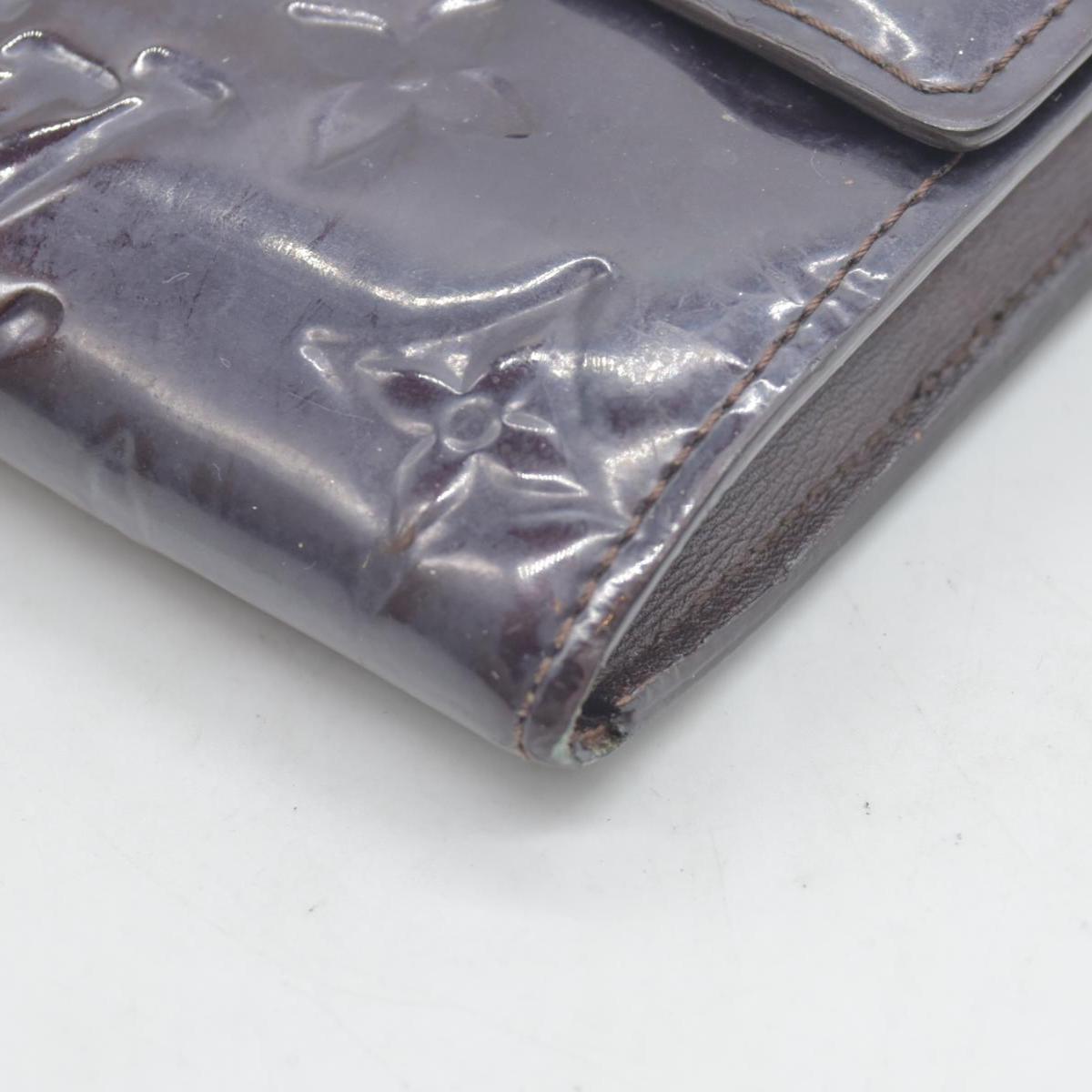 $840 Louis Vuitton Vintage Monogram Vernis Sarah Wallet Burgundy