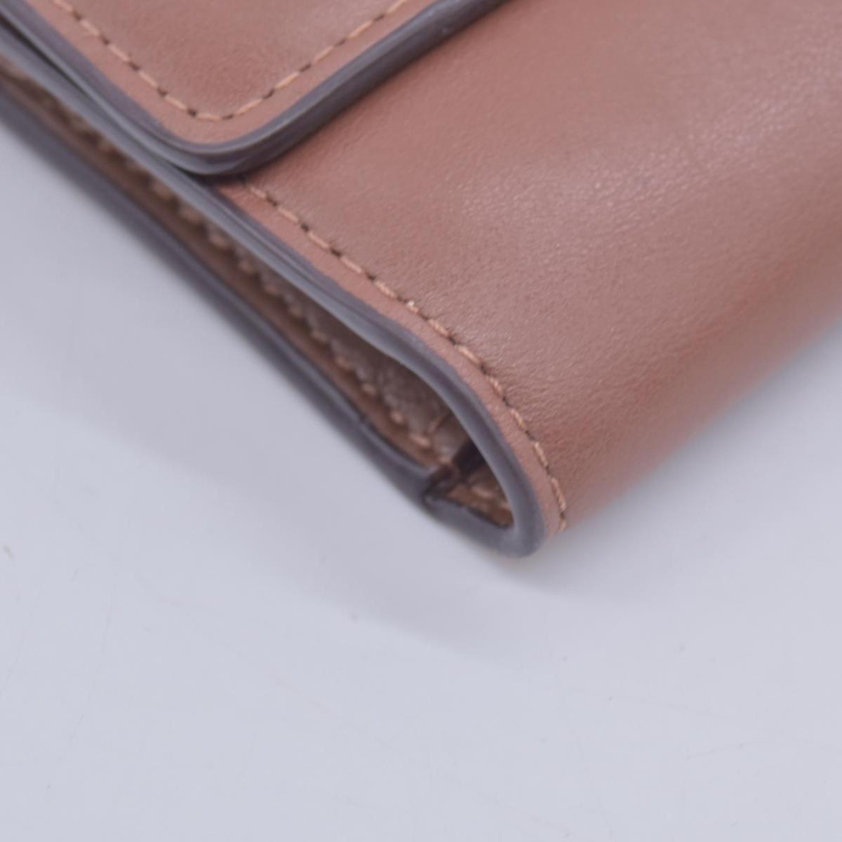 Coach Saffiano Tan Trifold Cross-grain Leather Wallet