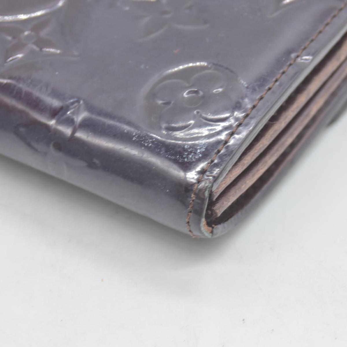 $840 Louis Vuitton Vintage Monogram Vernis Sarah Wallet Burgundy