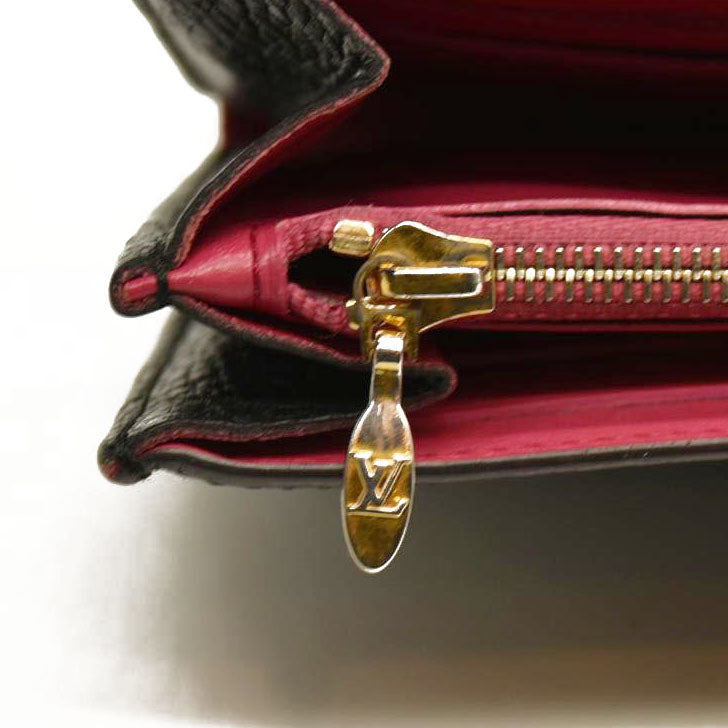 $1550 Louis Vuitton Taurillon Capucines Wallet Black MI0176