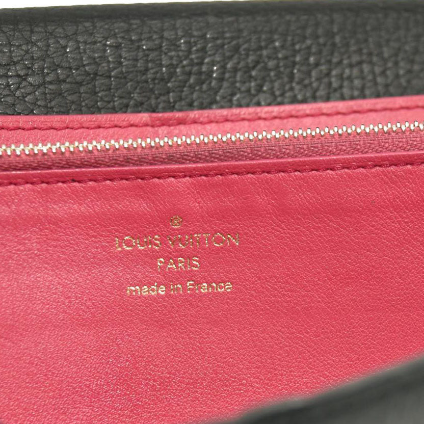 $1550 Louis Vuitton Taurillon Capucines Wallet Black MI0176