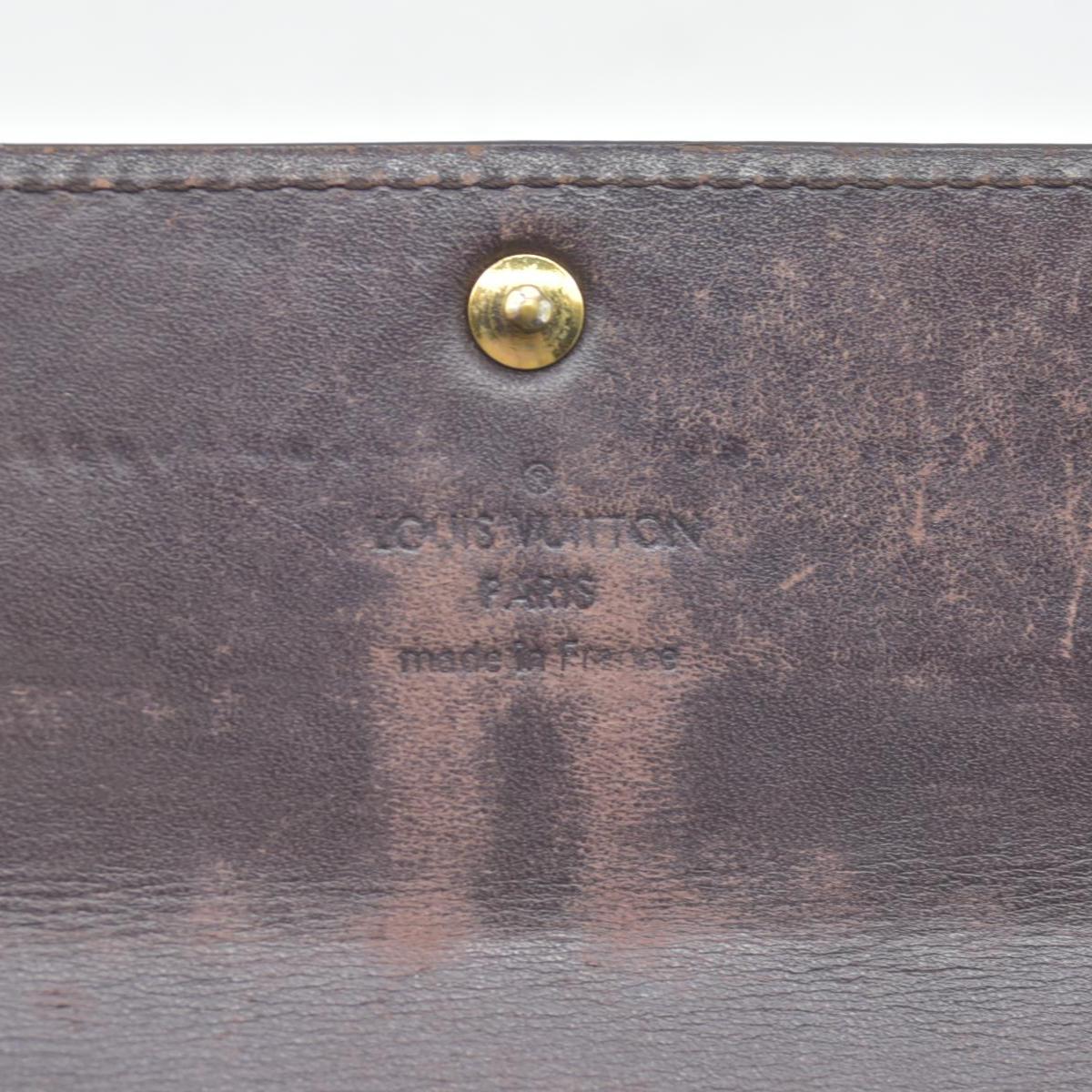 $840 Louis Vuitton Vintage Monogram Vernis Sarah Wallet Burgundy