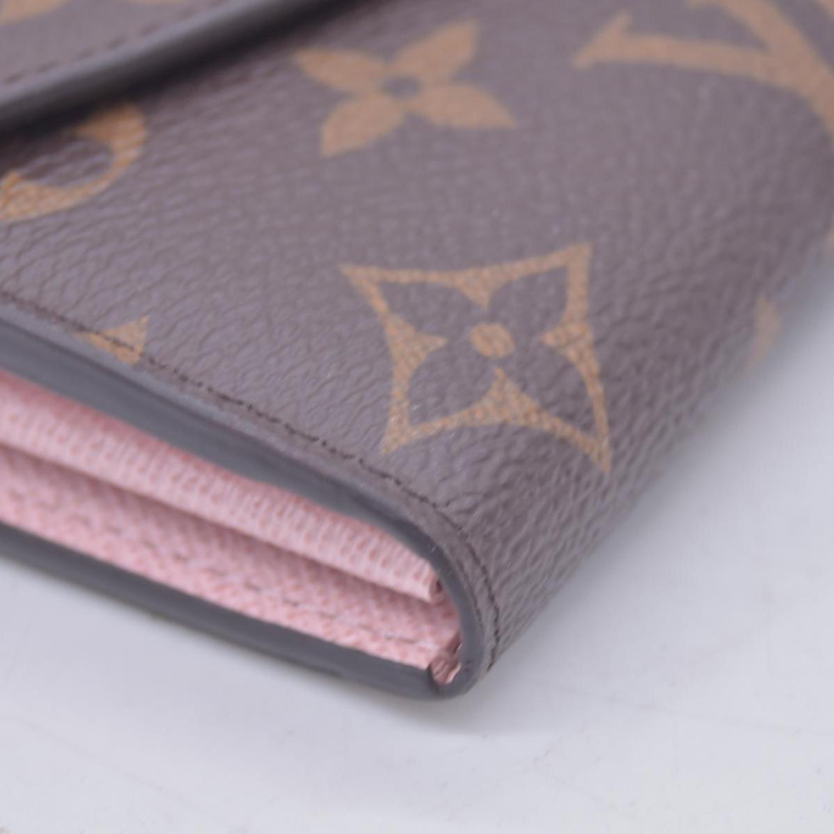 $800 LOUIS VUITTON Portefeuille Sarah Monogram Long Wallet M62235 Rose Ballerine