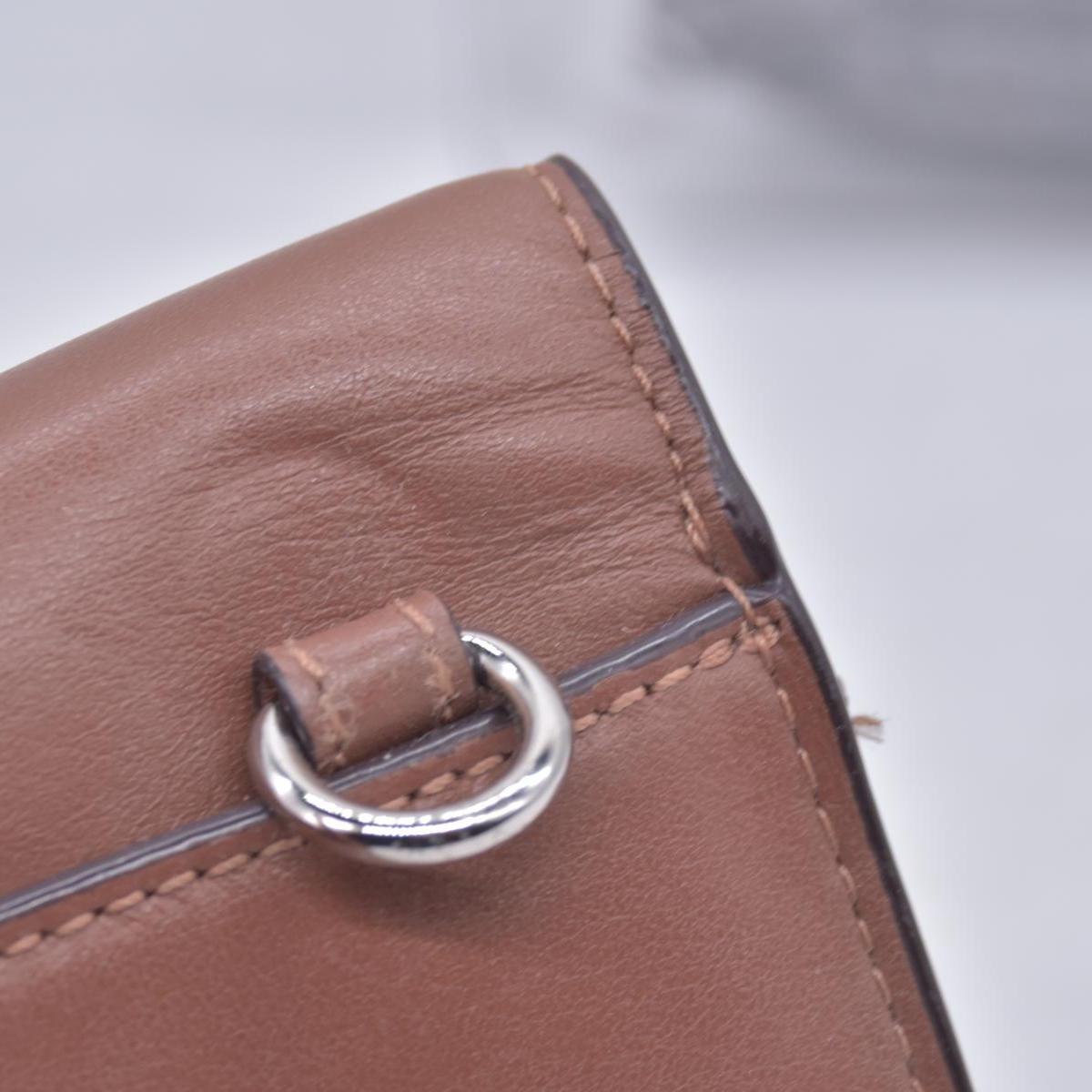Coach Saffiano Tan Trifold Cross-grain Leather Wallet
