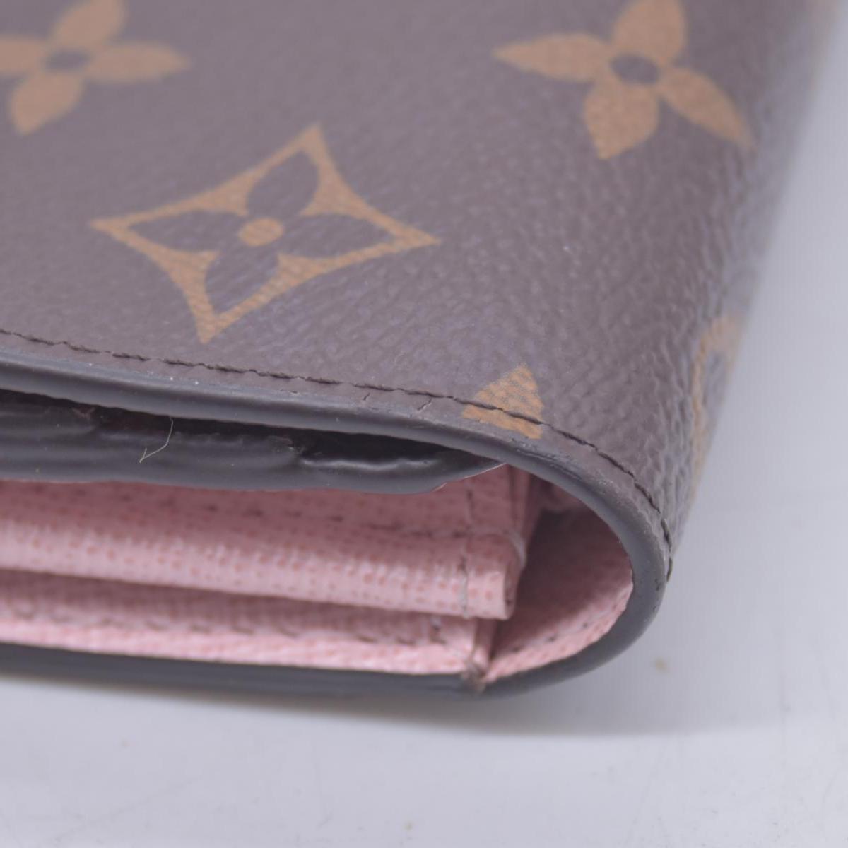 $800 LOUIS VUITTON Portefeuille Sarah Monogram Long Wallet M62235 Rose Ballerine