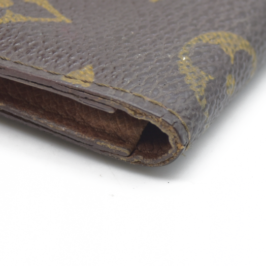 AUCTION $535 Louis Vuitton Monogram Porte 2 Cartes Vertical Pass Card Case Brown CA0994