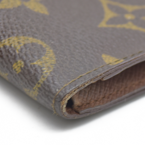 AUCTION $535 Louis Vuitton Monogram Porte 2 Cartes Vertical Pass Card Case Brown CA0994