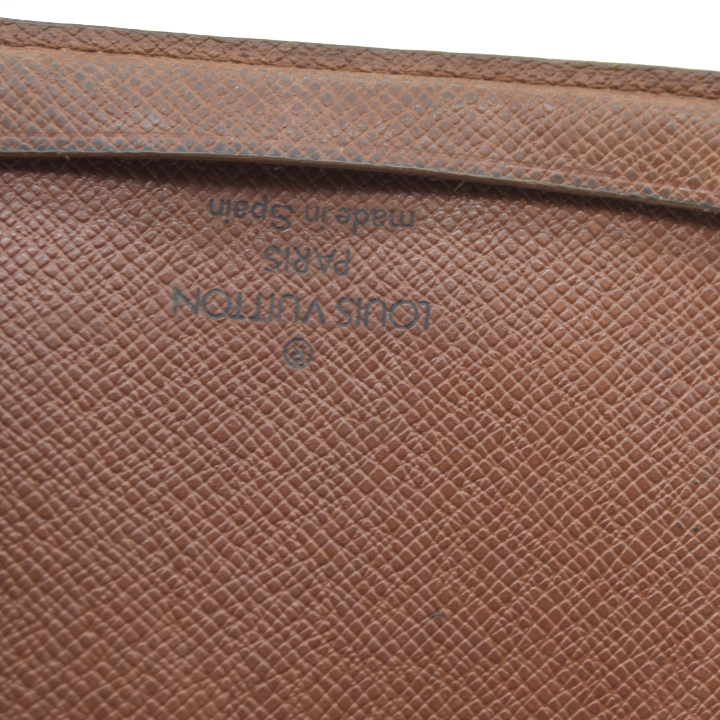 AUCTION $535 Louis Vuitton Monogram Porte 2 Cartes Vertical Pass Card Case Brown CA0994