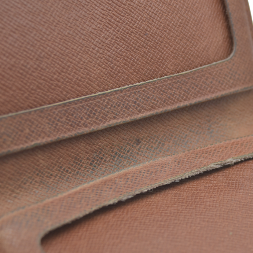 AUCTION $535 Louis Vuitton Monogram Porte 2 Cartes Vertical Pass Card Case Brown CA0994