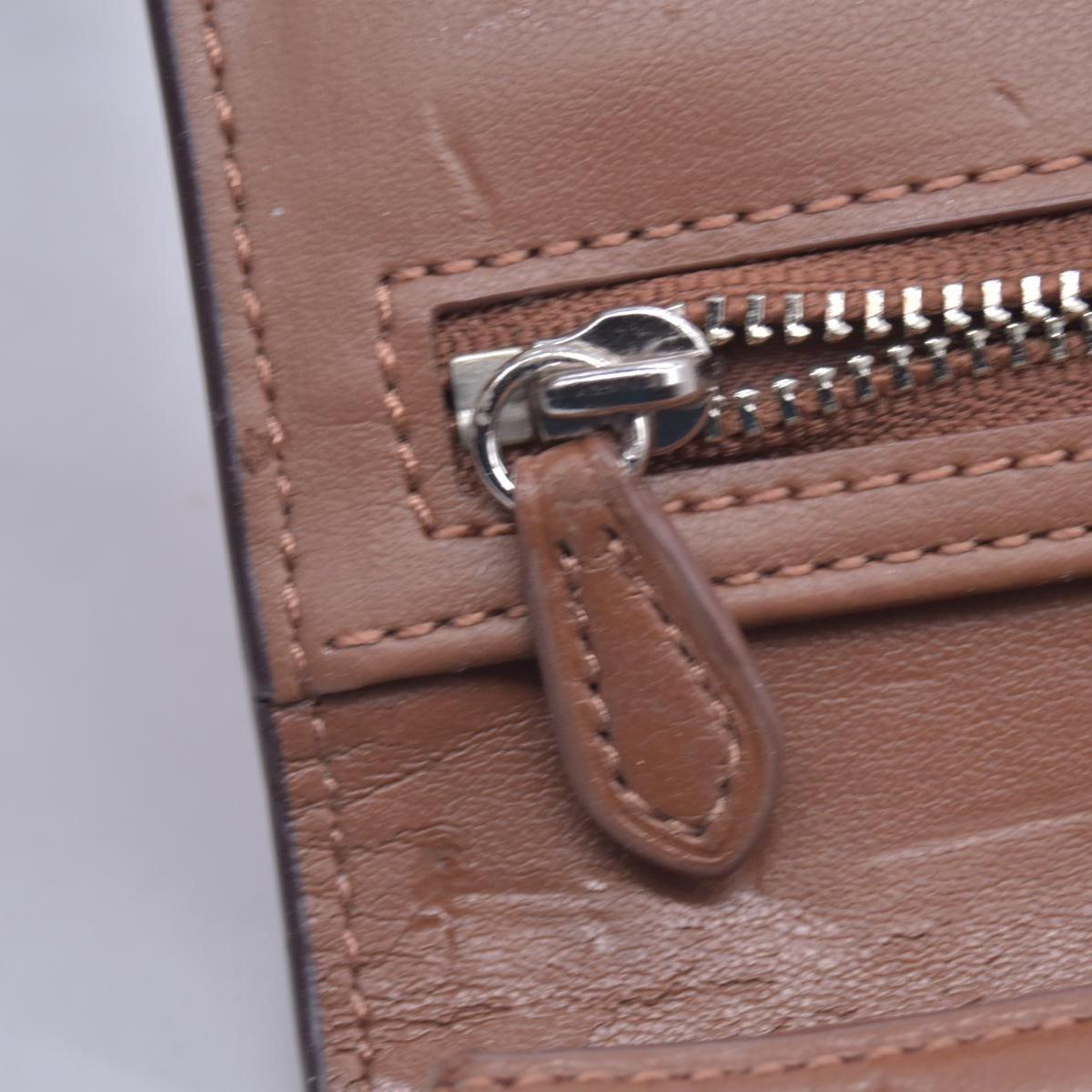 Coach Saffiano Tan Trifold Cross-grain Leather Wallet