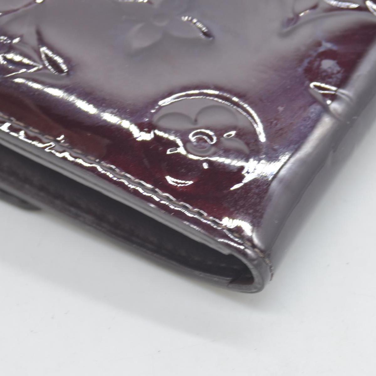 $840 2008 Louis Vuitton Vintage Monogram Vernis Sarah Wallet Burgundy TH0028