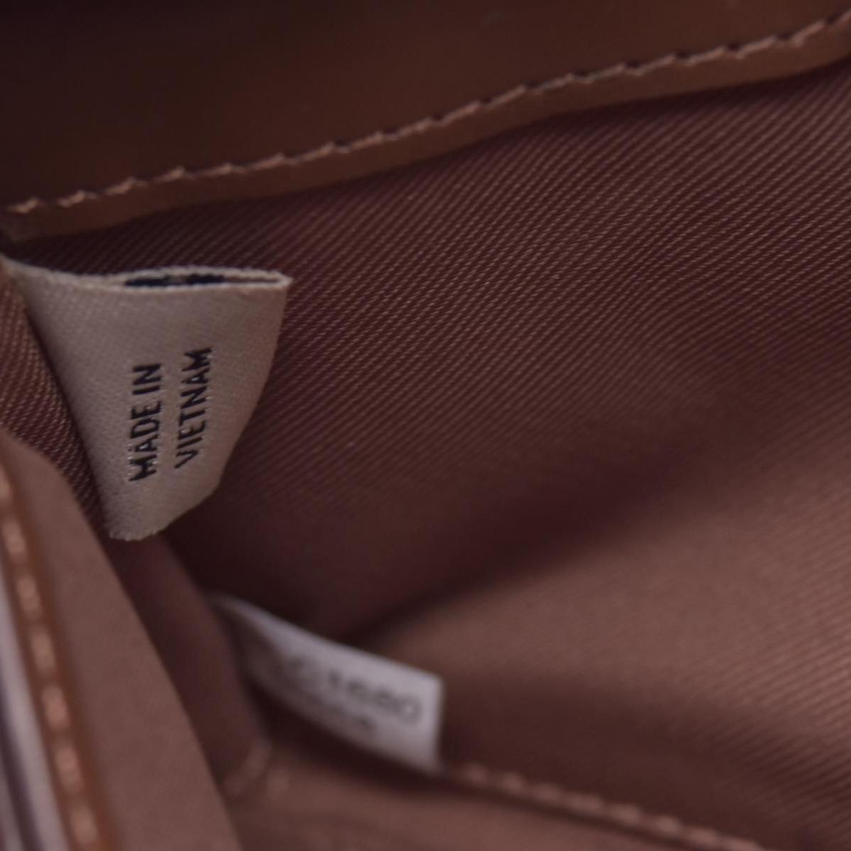 Coach Saffiano Tan Trifold Cross-grain Leather Wallet