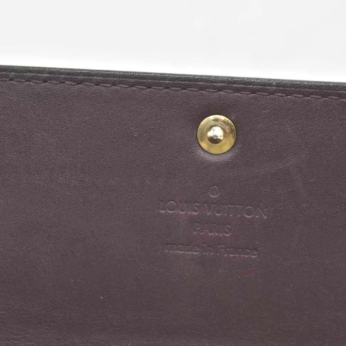 $840 2008 Louis Vuitton Vintage Monogram Vernis Sarah Wallet Burgundy TH0028