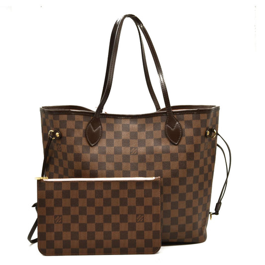 LOUIS VUITTON  Damier Ebene Neo Neverfull MM Rose Ballerine