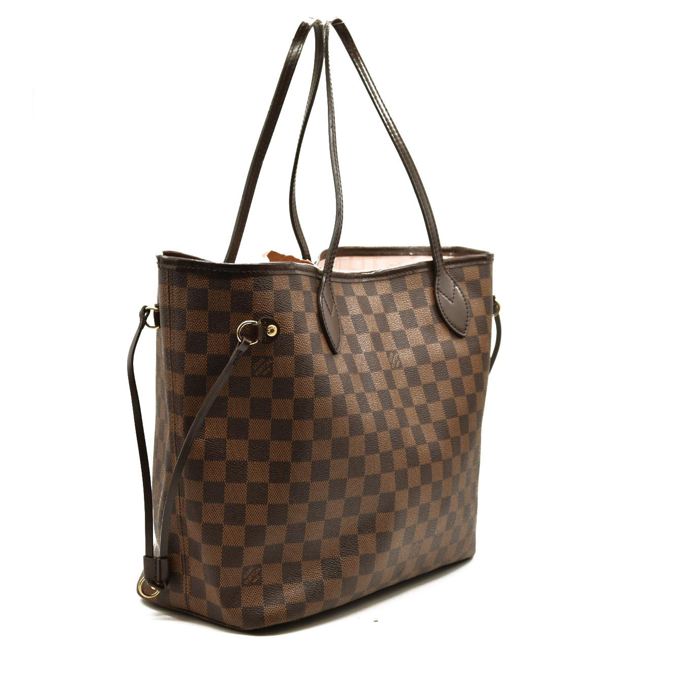 LOUIS VUITTON  Damier Ebene Neo Neverfull MM Rose Ballerine