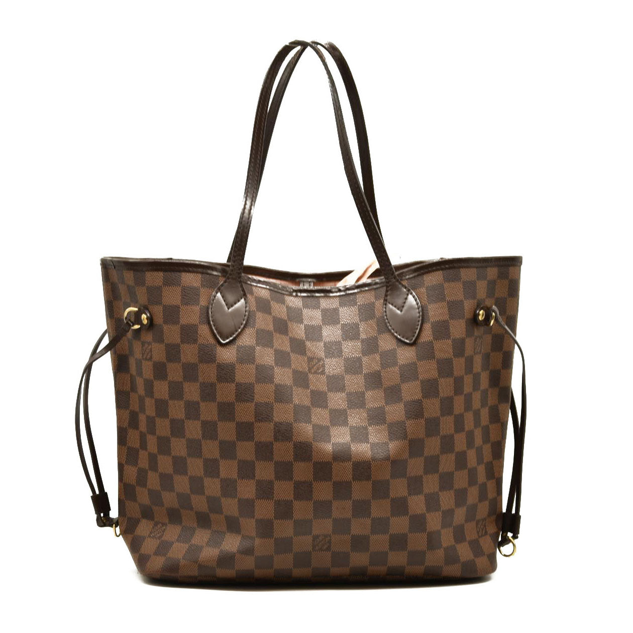 LOUIS VUITTON  Damier Ebene Neo Neverfull MM Rose Ballerine