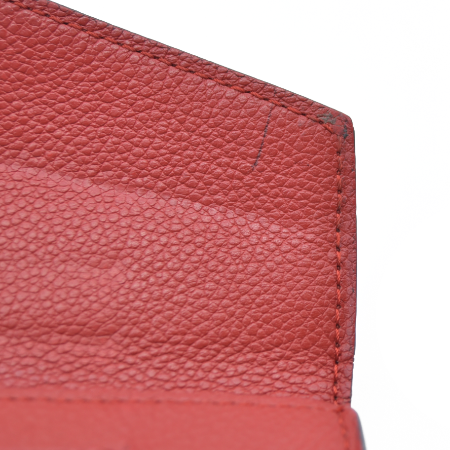 AUCTION $1060 Louis Vuitton Monogram Porte Feuille Pallas Compact Bifold Wallet Brown CA0126