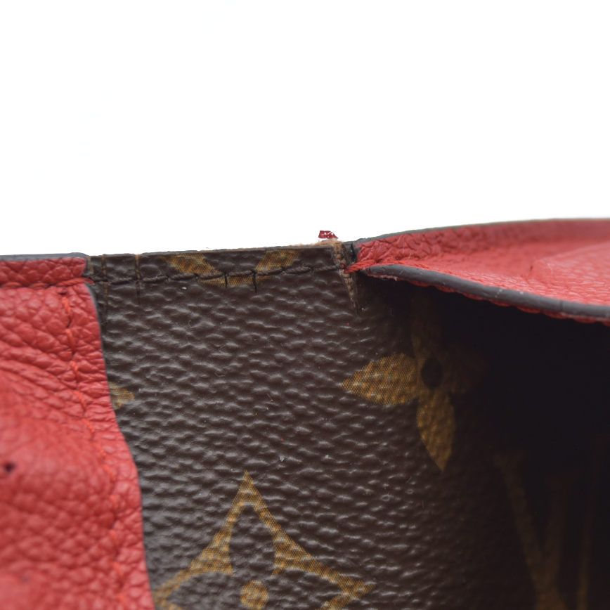 AUCTION $1060 Louis Vuitton Monogram Porte Feuille Pallas Compact Bifold Wallet Brown CA0126