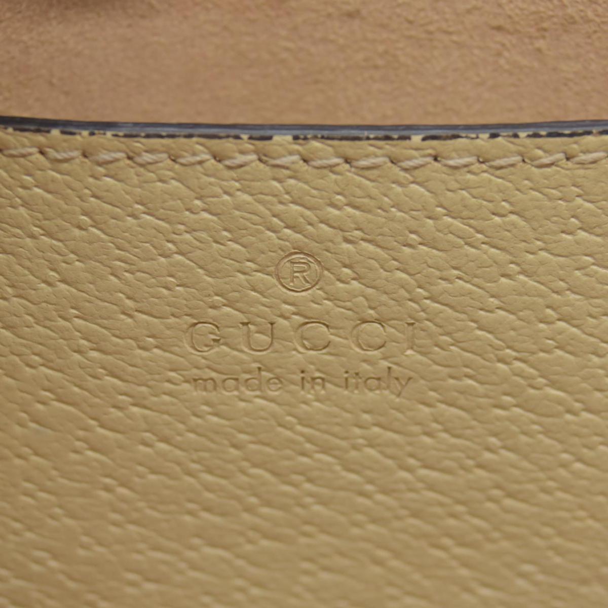 Gucci GG Supreme Monogram Textured Dollar Calfskin Web Small Ophidia Tote Bag Beige Ebony Mystic White