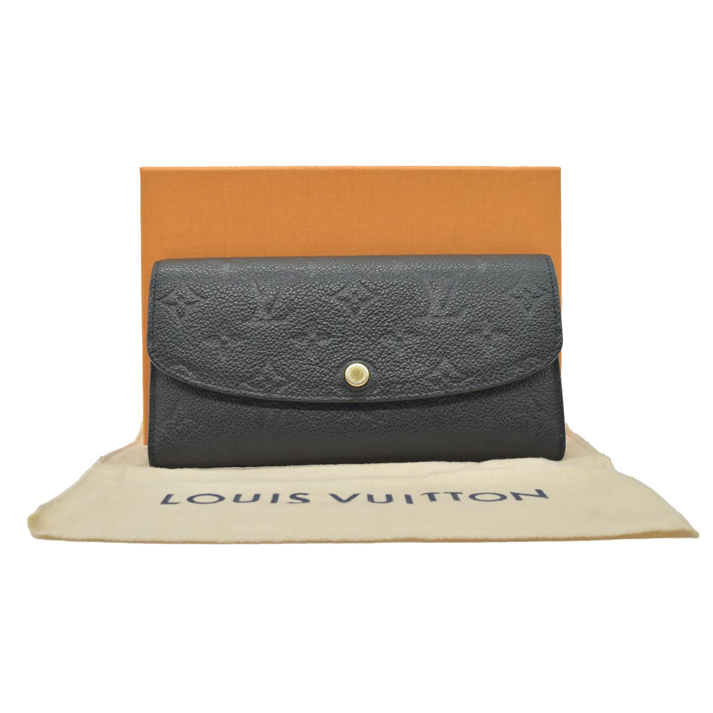 $800 2017 Louis Vuitton Empreinte Emilie Wallet Black Dune CA1127