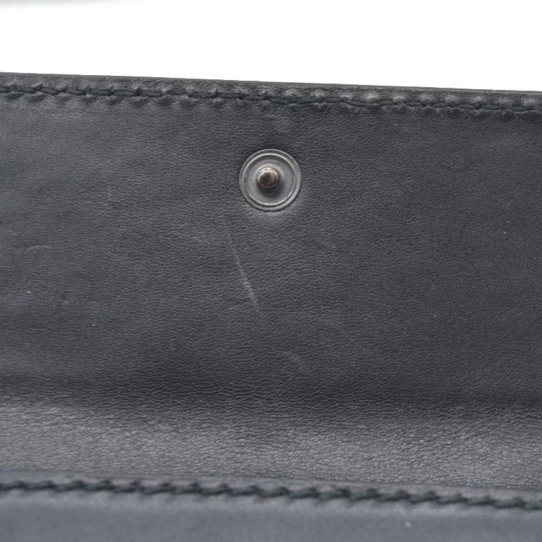 $590 Gucci Vintage Horsebit Bifold Wallet Leather Black
