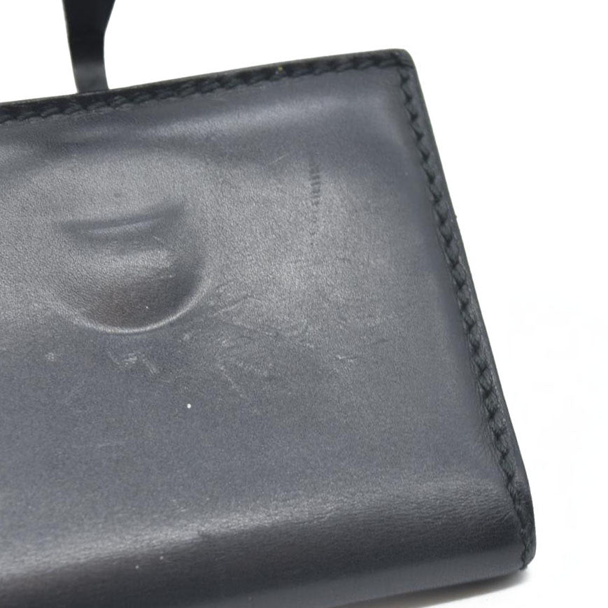 $590 Gucci Vintage Horsebit Bifold Wallet Leather Black